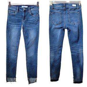Cello Released High Low Raw Hem Skinny Denim Jeans
